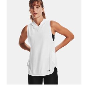 Under Armour Breathe sleeveless hoodie in royal blue - XS